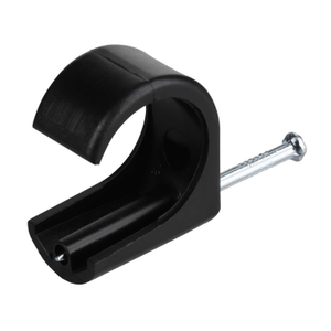 22 - 26mm Round Clips Black (Pack of 50)