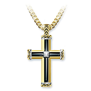 Genuine Diamond God Is My Strength Pendant Necklace