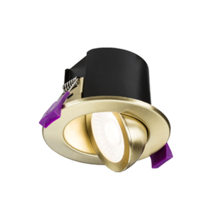 Knightsbridge SPKEVTB SpektroLED Evo Tilt IP65 Downlight 2x Wattage and 4x CCT - Brushed Brass