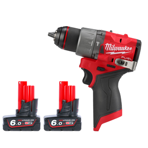 Milwaukee M12FPD2 12V Cordless FUEL New GEN Combi Drill With 2 x 6.0Ah Batteries