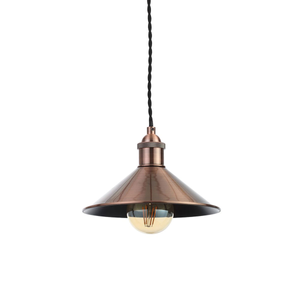 Forum INL-33818-ACOP Rigel Small Antique Copper Diner Shade