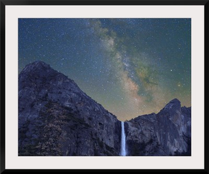 Milky Way Over Bridal Veil Falls, Yosemite Valley, Yosemite National Park, California