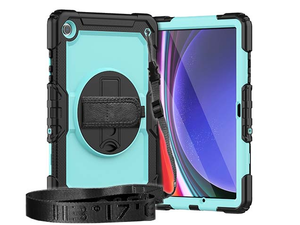 Rugged Impact Case with Strap for Samsung Galaxy Tab A9+ 11 inches - Sky Blue