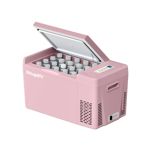 BougeRV 12V 23 Quart Colorful Pink Portable Fridge