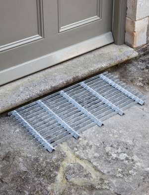 Doormat - Galvanised Steel, Silver, Large