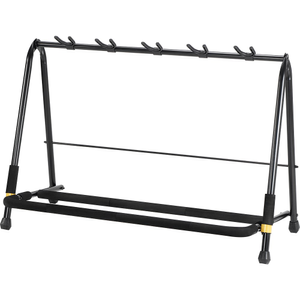 Hercules GS525B Plus 5-piece Guitar Rack w/ Swappable Casters & Rubber Feet