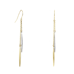 Soleil Collection Icicle Drop Earrings | 9K Solid Gold Multi-Metal