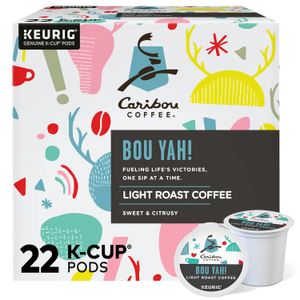 Caribou Coffee BOU YAH! K-Cups, Light Roast – 22 Count