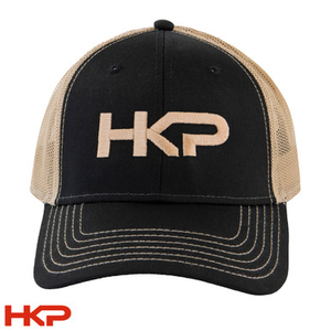 HKP Baseball Trucker Snapback Cap - OSFM - Tan and Black