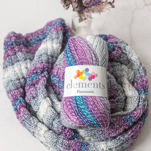 Womens Scarf With Loop in Elements Panoramic