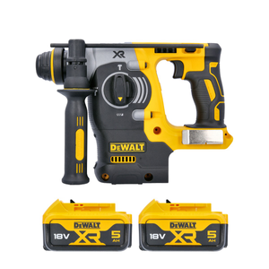 DeWalt DCH273N 18V XR Cordless Brushless SDS Plus Rotary Hammer Drill With 2 x 5Ah Batteries