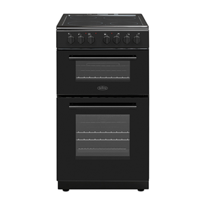 Belling BFSE52DOC BK 50cm Double Oven Freestanding Cooker - Ceramic Hob - Black
