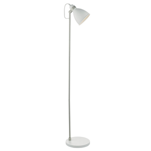 Dar Frederick Floor Lamp White Satin Chrome