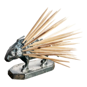 Victorian Era Silverplate Porcupine Toothpick Holder