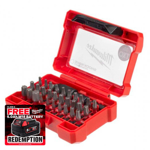 Milwaukee 4932471586 Shockwave Impact Duty Torx Bit Set 32 Piece