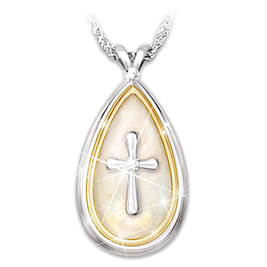In God's Hands Diamond Pendant Necklace