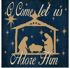 Adore Him Nativity Navy