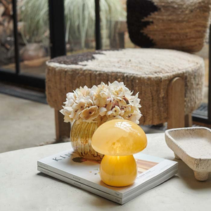 Mushroom Portable Table Lamp, Mango