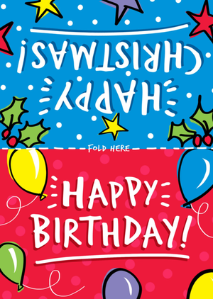 Happy Birthday Happy Christmas Card