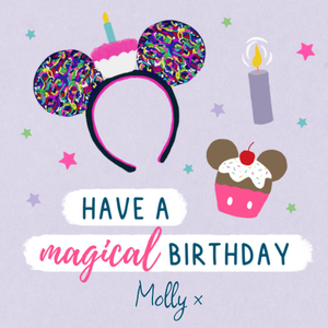 Mickey Mouse Disney Mickey And Minnie Mouse Ears Magical Birthday Card