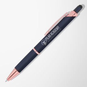 Engraved Metal Triangle Viera Pen with Rose Gold Trim