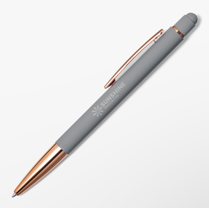 Engraved Aria Gel Pen with Rose Gold Trim
