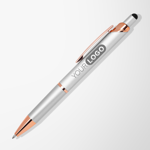 Engraved Mineral Triangle Viera Pen with Rose Gold Trim