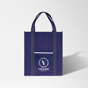Large Wave Patterned Shopping Bag