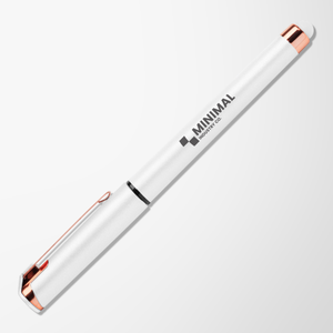 Pearlized Hughes Gel Pen with Rose Gold Trim