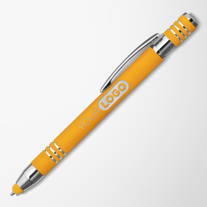 Bright Engraved Soft Touch Maya Stylus Pen