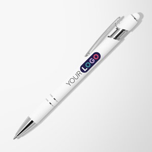 Full Color White Alpha Soft Touch Stylus Pen
