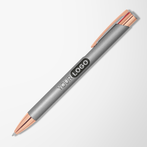 Engraved Soft Touch Paragon Pen with Rose Gold Trim