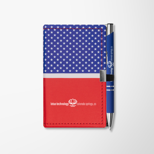 Patriotic Note Caddy & Paragon Pen