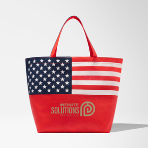 Tote Bag with Patriotic Flag & Metallic Imprint