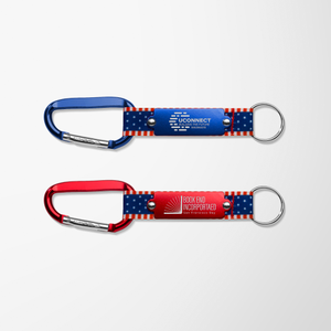 Engraved Patriotic Carabiner Keychain