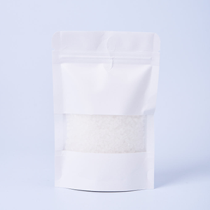 Resealable Kraft Bag with Window, White - Bag of 10 - Large - Pack of 10