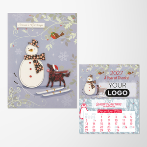 Christmas Card with Matching Monthly Magnetic Calendar