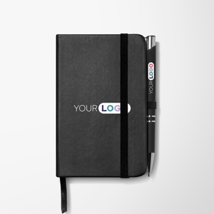 Full Color Soft Touch Notebook & Paragon Pen Set