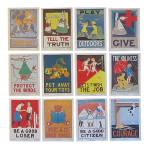 Grade School Citizenship Guide Prints - Set of 12 Unframed