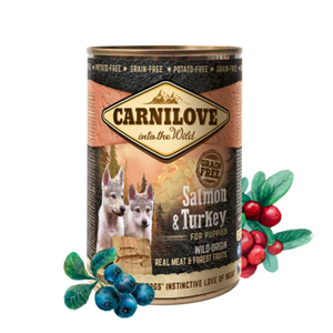 CARNILOVE Wild Meat Puppy Food Can, Salmon &amp; Turkey