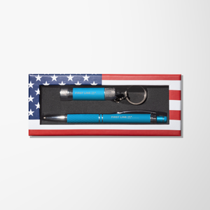 Diamond Pen & Flashlight Set in Patriotic Gift Box