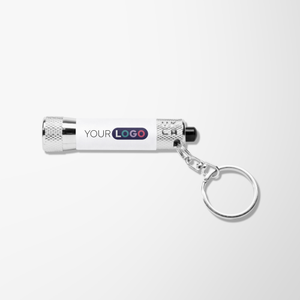 Soft Touch Flashlight Key Chain-Full Color Inkjet