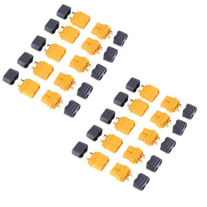 XT60 Connectors Pair Gold Plated with Cap - 10 Pairs