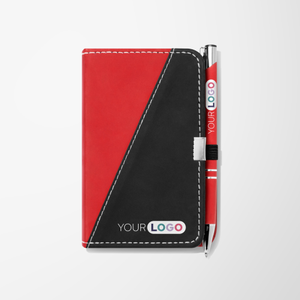 Full Color Bright Slice Note Caddy & Pen