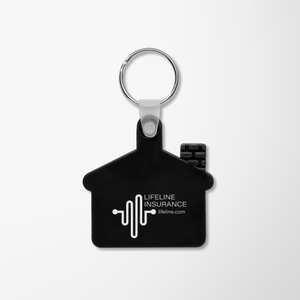 Soft Squeezable Key Tag - House
