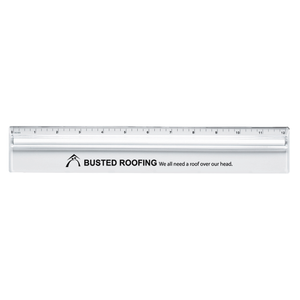 Plastic 12'' Ruler with Magnifying Glass