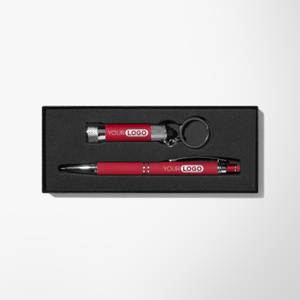 Diamond Stylus Pen & Flashlight Gift Set with Window Box