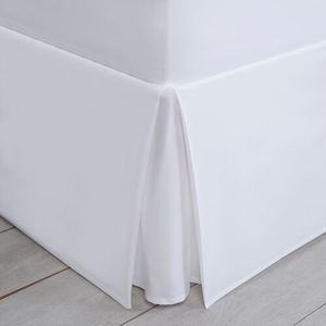 SINGLE BASE VALANCE 200 Threadcount Cotton White