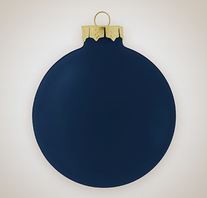 Glass Ball Tree Ornament - Matte Navy