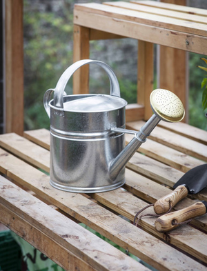 Classic Watering Can 5L - Galvanised Steel, Silver
